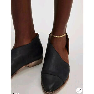 Free People US 6.5 'Royale' Pointy Toe Indigo Boots Retail: $198 NEW